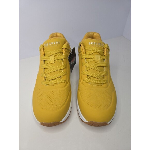 Skecher Street Los Angeles Air Cooled Memory Foam Yellow Leather Sneaker Wmn 6.5 - Picture 5 of 11